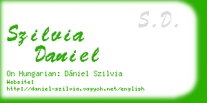 szilvia daniel business card