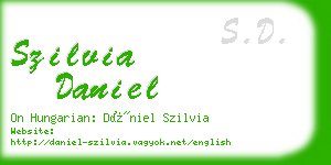 szilvia daniel business card